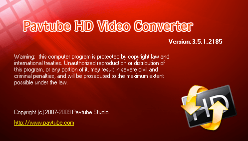 Pavtube HD Converter 3.5 : About window