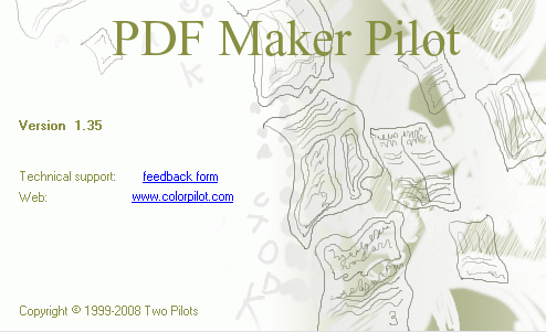 PDF Maker Pilot 1.3 : About window