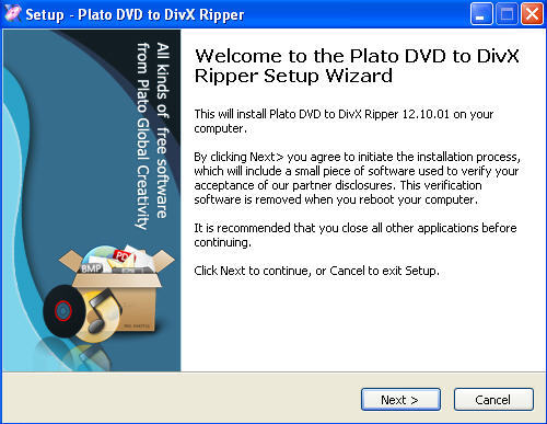 Plato DVD to DivX Ripper 12.1 : General View
