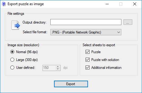 Puzzle-Generator 1.0 : Export to Image File