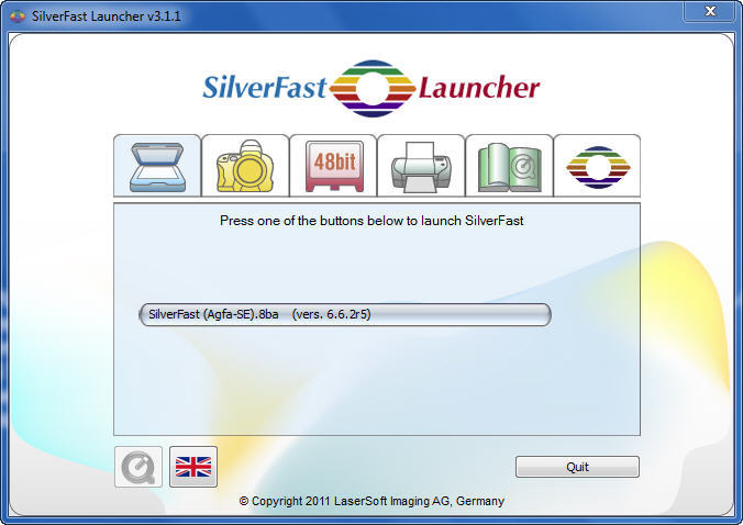 SilverFast Agfa 6.6 : Main window