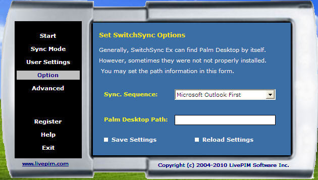 SwitchSync Ex 5.0 : Main window