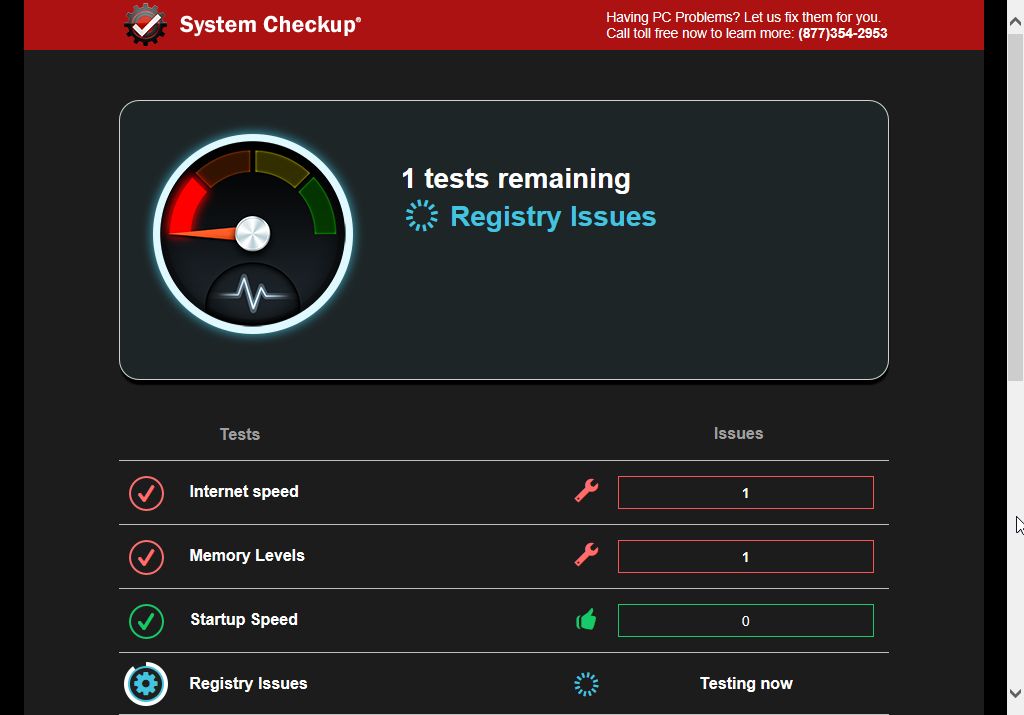 System Checkup 4.0 : Scanning system