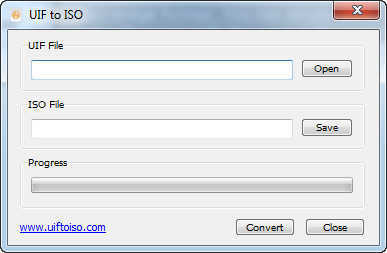 UIF to ISO 1.0 : Main window