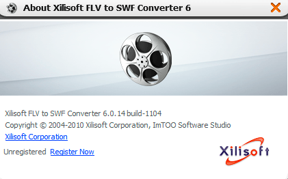 Xilisoft FLV to SWF Converter 6.0 : About window
