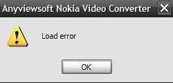 Anyviewsoft Nokia Video Converter : Error