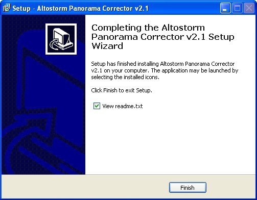 Altostorm Panorama Corrector 2.1 : Main window