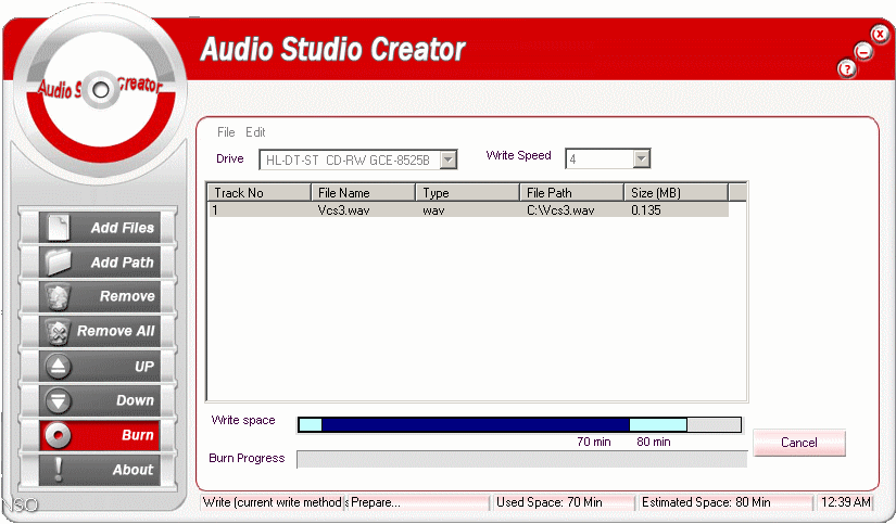 Audio Studio Creator 2.0 : Burn