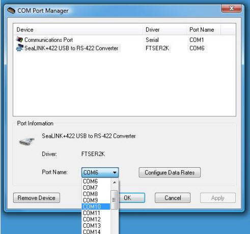 Com Port Manager 1.0 : Main window