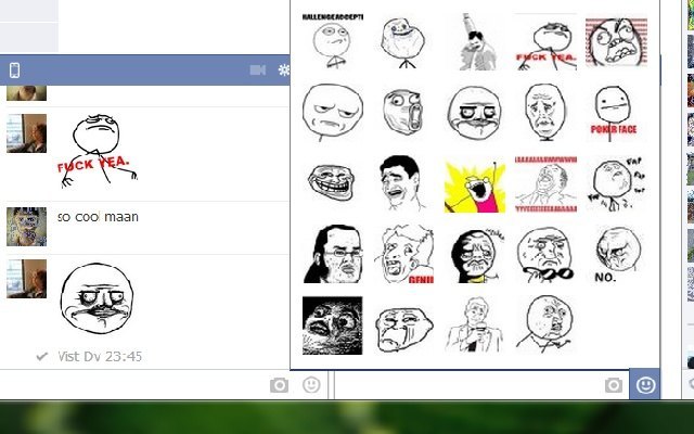 Facebook Chat Meme Codes 0.0 : Main window