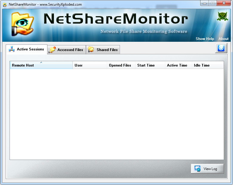 Net Share Monitor 3.6 : Main window