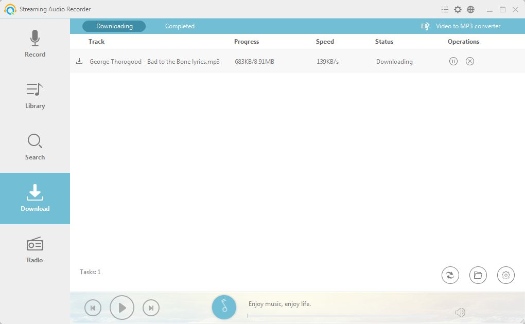 Streaming Audio Recorder 4.0 : Downloading music