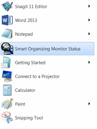 Smart Organizing Monitor 1.6 : Utility in Context Menu