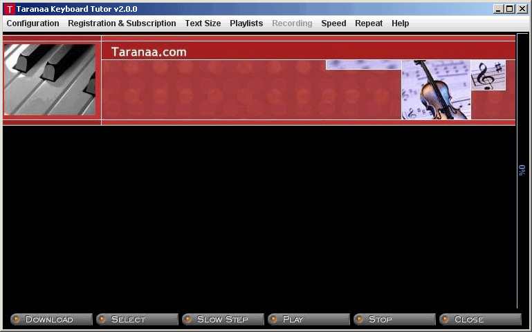 Taranaa Keybooard Tutor 2.0 : User Interface