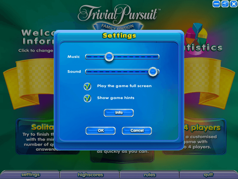 Trivial Pursuit Family Edition 1.0 : Game settings