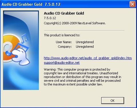 Audio CD Grabber Gold 7.5 : About Audio CD Grabber Gold