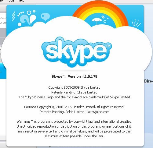 Skype 4.1 : About Skype