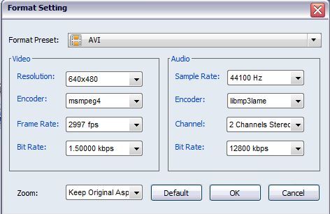 AHD AVI Converter 5.6 : Settings