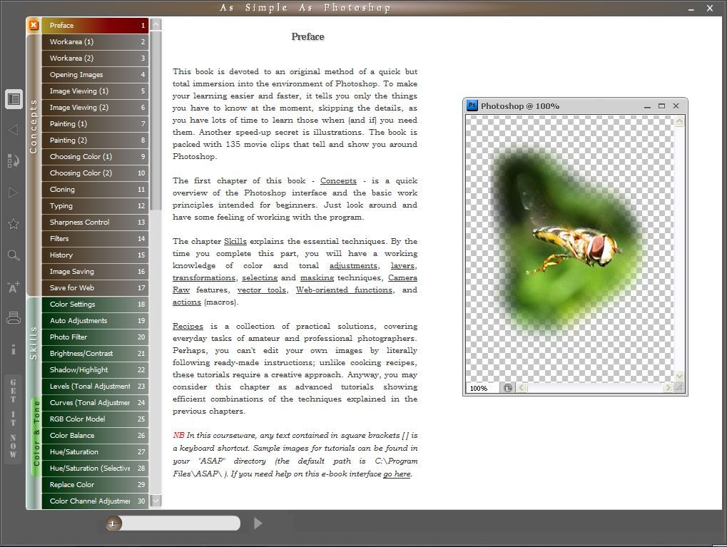 As Simple As Photoshop 7.0 : Main interface