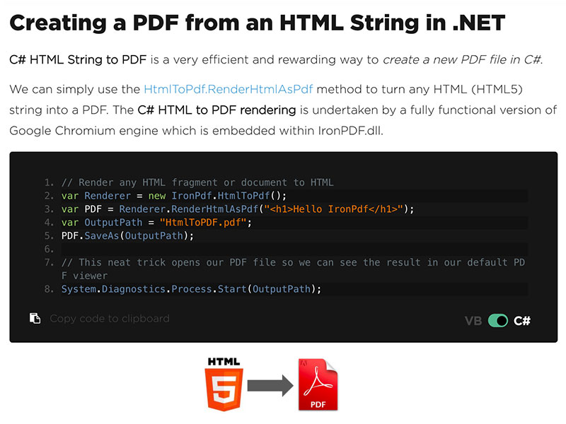 C# HTML to PDF 2019.6 : Main Window