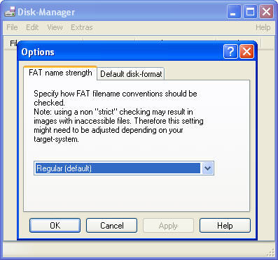 Disk-Manager 0.1 : main screen