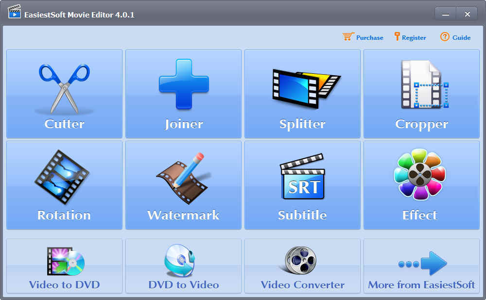 EasiestSoft Movie Editor 4.0 : Main Window