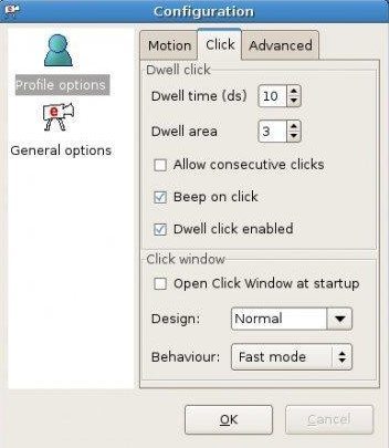 eViacam 1.6 : Configuration Window