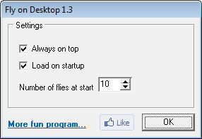 Fly on Desktop 1.3 : Settings