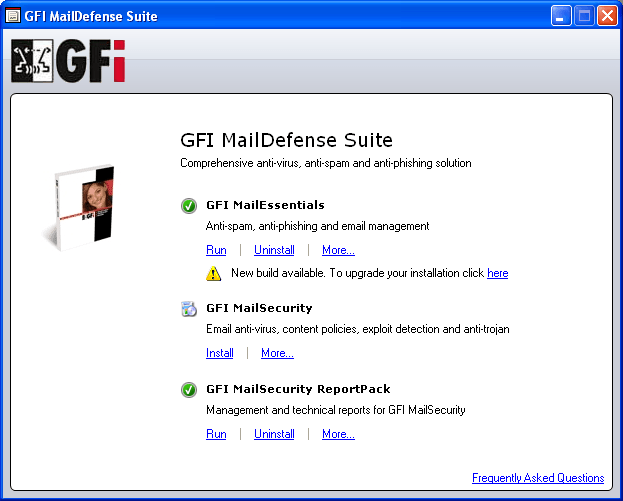 GFI MailDefense Suite 1 : Main Window