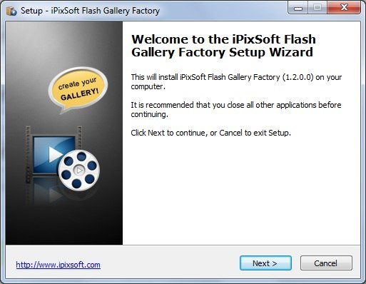 iPixSoft Flash Gallery Factory 1.2 : Setup Wizard