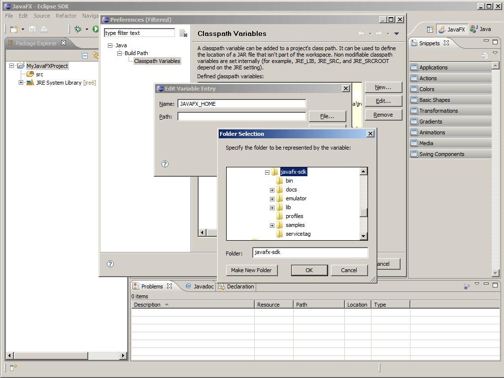 JavaFX SDK 2.1 : Main Screen