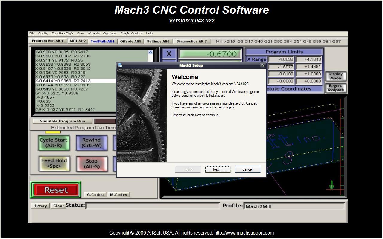 Mach3 3.0 : installation