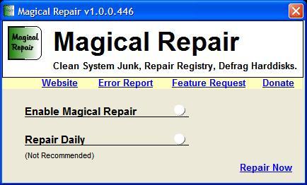 Magical Repair 1.0 : Main Interface