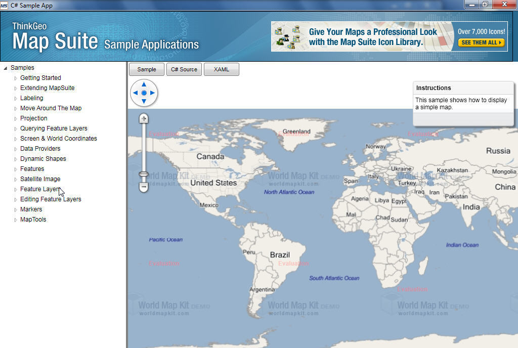 Map Suite WPF Desktop Edition 5.5 : General View