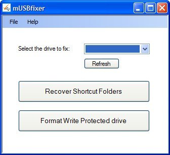 mUSBfixer 2.0 : Main Window