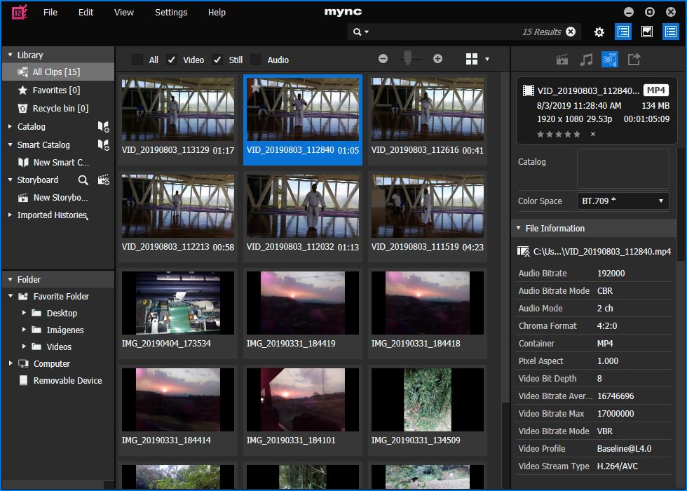Mync 1.7 : File information