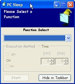 PC Sleep 2.1 : Main window