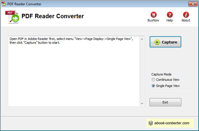 PDF Reader Converter 2.5 : Main window