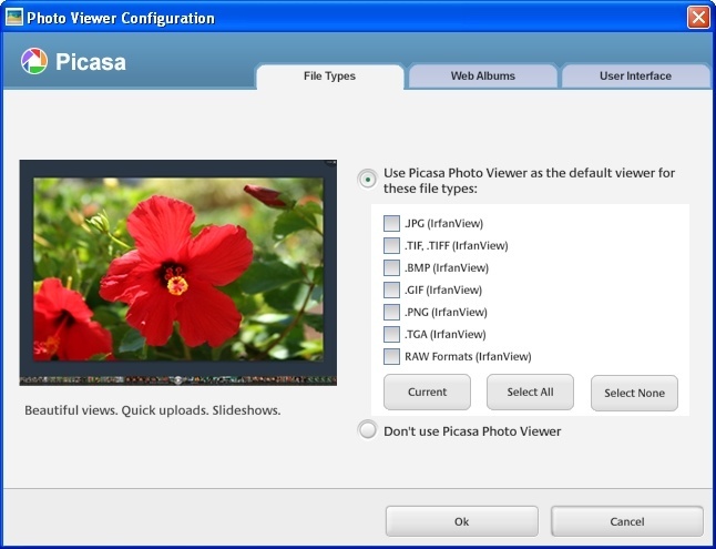 Picasa 3.6 : Picasa Viewer Configuration