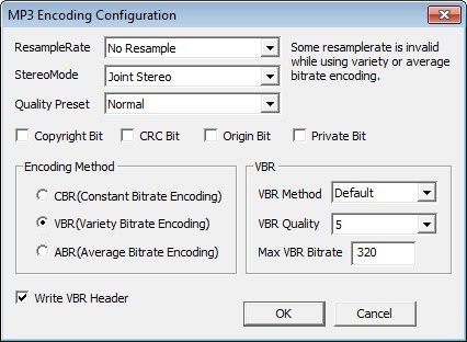 Power MP3 WMA Converter 6.1 : MP3 Encoding Preferences