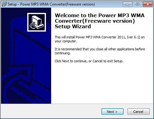 Power MP3 WMA Converter 6.1 : The Installer
