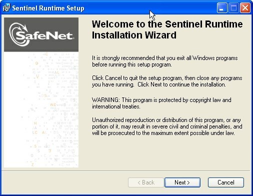 Sentinel HASP Run-time 5.1 : Main window