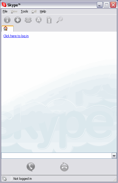 Skype 1.2 : Log In window