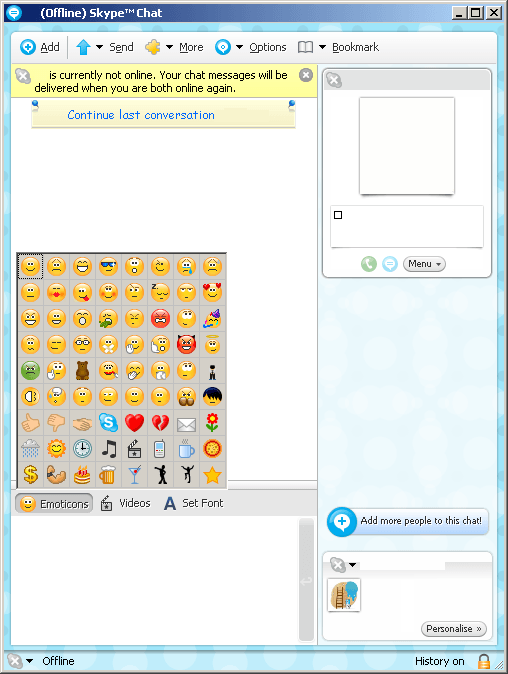 Skype 3.6 : Chat