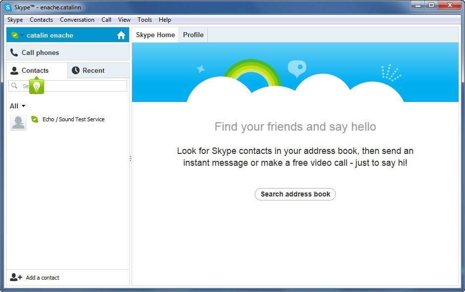 Skype 6.0 : Main window