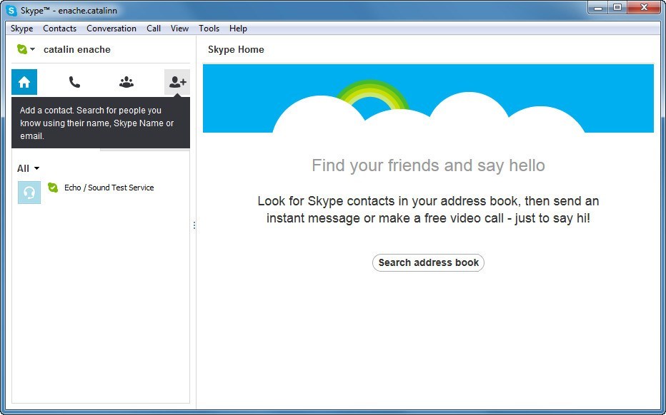 Skype 6.3 : Main window