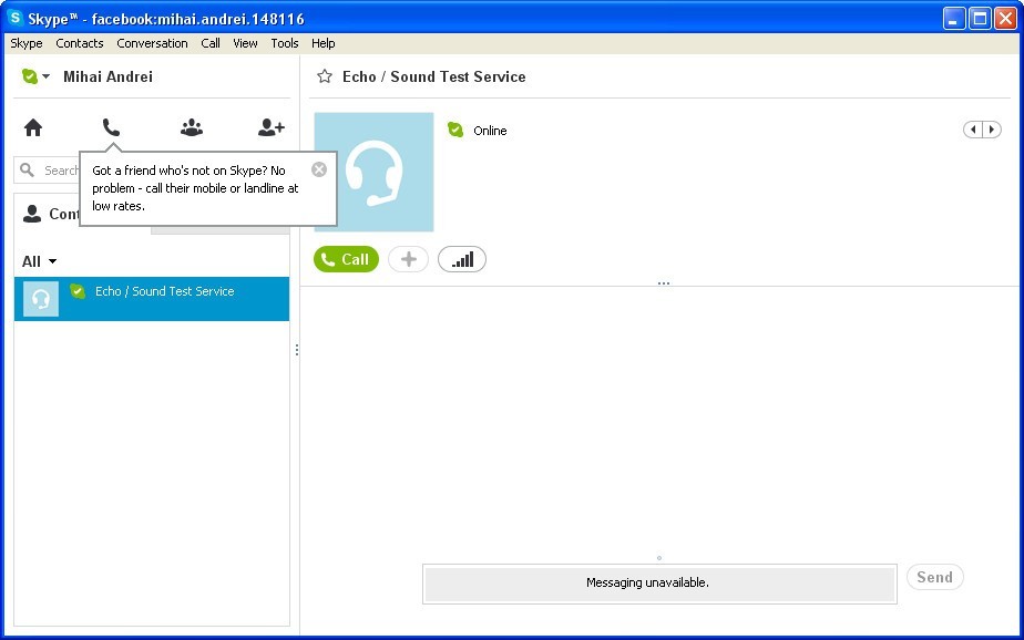 Skype 6.5 : Main Window