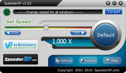 SpeederXP 2.6 : Main window