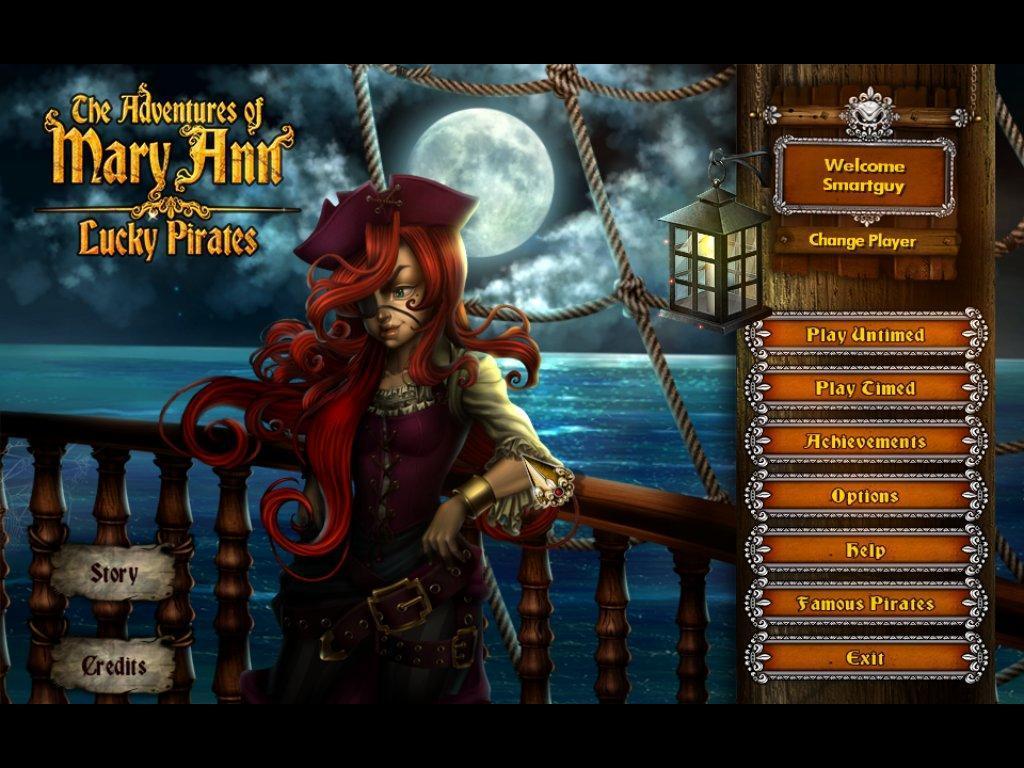 The Adventures of Mary Ann Lucky Pirates : Main Menu
