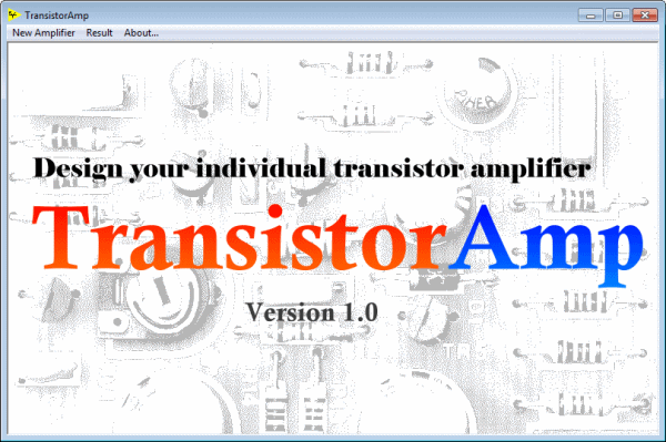 TransistorAmp 1.0 : Main interface